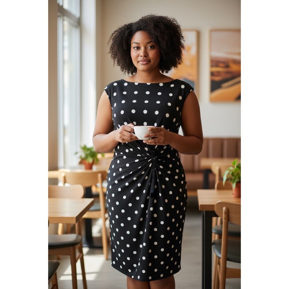 Ralph Lauren Poke A Dot Dress Size 16